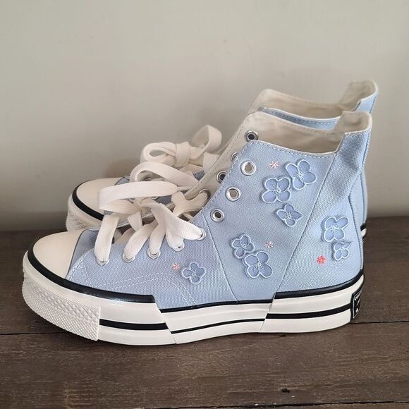 CONVERSE CHUCK 70 PLUS 3D FLOWERS LIMITED EDITION PLATFORM SHOES Women's 10.5 - Picture 6 of 8
